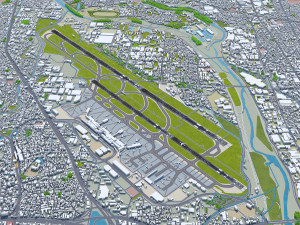 Osaka Airport 10km 3D Модель