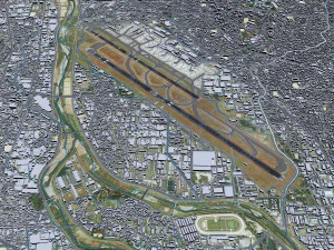 Osaka Airport 10km 3D Model