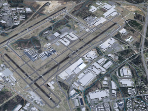 Piedmont Triad International Airport Greensboro 10km Modelo 3D