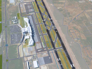 Aeroporto internazionale Rajiv Gandhi Hyderabad 10 km Modello 3D