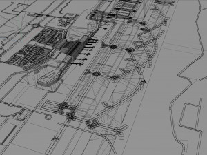 Rajiv Gandhi International Airport Hyderabad 10km 3D-Modell