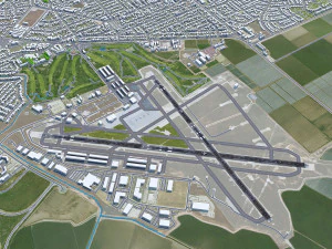 Miejskie lotnisko Salinas 10 km Model 3D