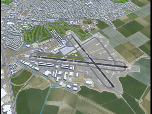 Salinas Muncipal Airport 10km 3Dモデル