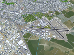 Salinas Muncipal Airport 10km 3Dモデル