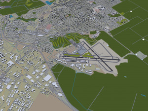 Salinas Muncipal Airport 10km 3Dモデル
