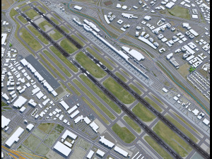 San Jose Airport 10km 3Dモデル