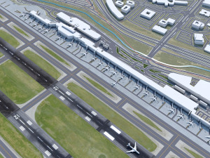 San Jose Airport 10km 3Dモデル