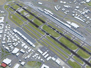 San Jose Airport 10km 3Dモデル