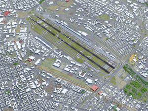 San Jose Airport 10km 3Dモデル