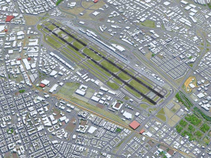 San Jose Airport 10km 3D Model