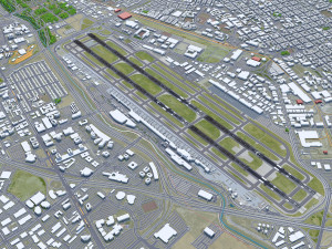 San Jose Airport 10km 3Dモデル