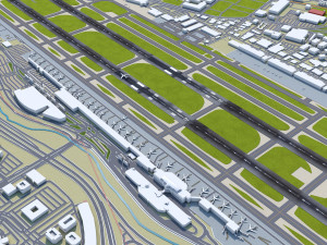 San Jose Airport 10km 3Dモデル