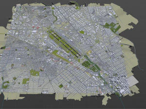 San Jose Airport 10km 3D Model