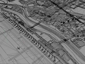 San Jose Airport 10km 3D Model