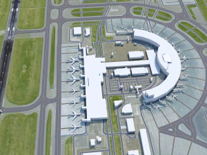Sapporo New Chitose Airport 12km 3D Model