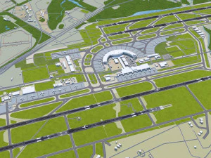 Sapporo New Chitose Airport 12km 3D Model