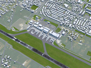 Sarajevo Airport 10km Modello 3D