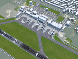 Sarajevo Airport 10km Modello 3D