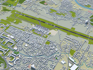 Sarajevo Airport 10km Modello 3D