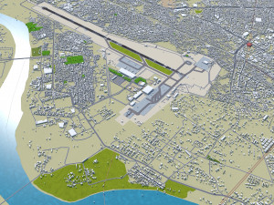 Sardar Vallabhbhai Patel International Airport Ahmedabad 10km 3D Model