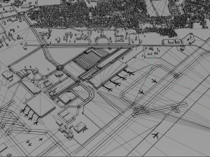 Sardar Vallabhbhai Patel International Airport Ahmedabad 10km 3D Model