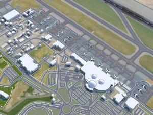 Аеропорт Шарджа 10 км 3D Модель