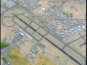 Tabuk Prince Sultan Bin Abdulaziz Airport 12km Modèle 3D