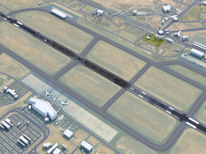 Tabuk Prince Sultan Bin Abdulaziz Airport 12km Modèle 3D