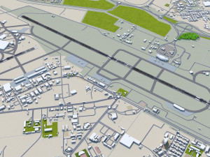 Tabuk Prince Sultan Bin Abdulaziz Airport 12km Modèle 3D