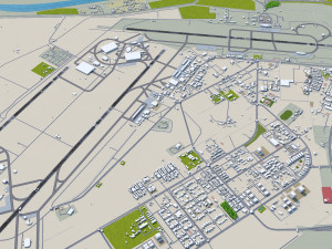 Tabuk Prince Sultan Bin Abdulaziz Airport 12km Modèle 3D