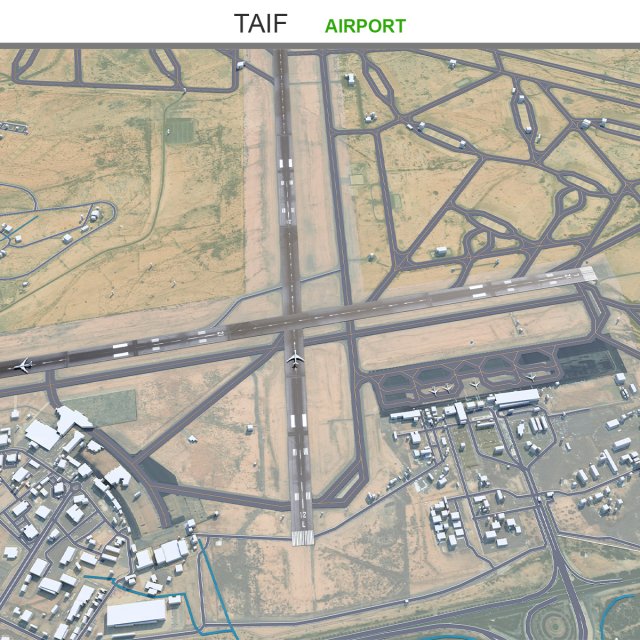 Taif Airport 12km Modèle 3D .c4d .max .obj .3ds .fbx .stl .blend 