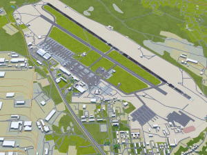 Tbilisi Airport 10km 3D Model