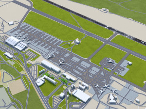 Tbilisi Airport 10km Modèle 3D