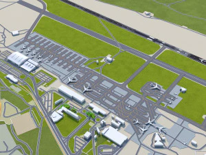 Tbilisi Airport 10km 3D Model