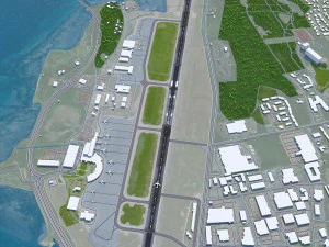 Flughafen Troms&oslash; 12 km 3D Modell