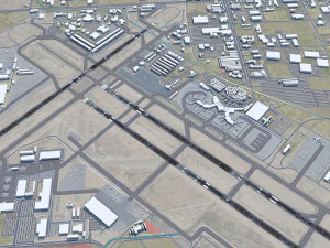 Aeropuerto de Tucson 10 km Modelo 3D