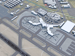 Tucson Airport 10km Modello 3D