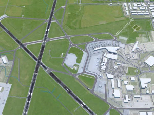 Aeroporto di Winnipeg a 10 km Modello 3D