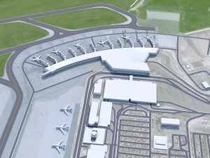 Winnipeg Airport 10km 3D Model