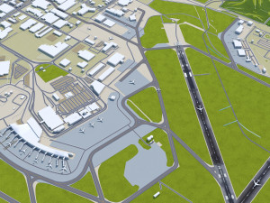 Winnipeg Airport 10km 3D 模型