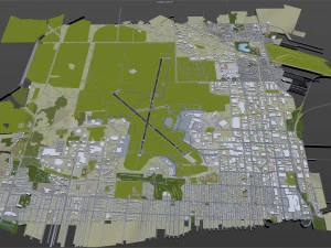 Winnipeg Airport 10km 3D Model