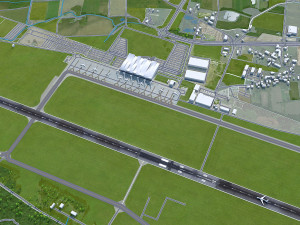 Wroclaw Airport 10km 3D Model