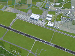 Luchthaven Wrocław 10 km 3D Model