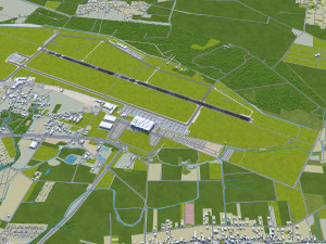 Wroclaw Airport 10km Modelo 3D
