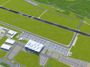 Wroclaw Airport 10km Modelo 3D