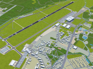 Wroclaw Airport 10km Modelo 3D