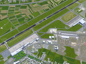 Aeroporto Franjo Tudjman de Zagreb 10 km Modelo 3D