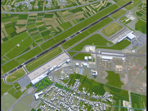Zagreb Franjo Tudjman Airport 10km 3D-Modell