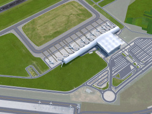 Zagreb Franjo Tudjman Airport 10km 3D-Modell