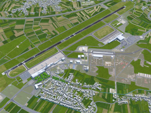 Zagreb Franjo Tudjman Airport 10km 3D-Modell